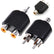1 Male To Two Female RCA & 1 Female to 2 RCA Male Y Splitter AV Adapters
