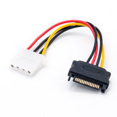 20cm 15 Pin SATA Male to 4 Pin Molex Female IDE HDD Power PC Accessories