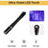 Compact UV LED Flashlight Ultraviolet Blacklight 395nM For Detection Infection Outdoor Gear