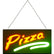 PIZZA LED Neon sign LED Sign 43cm x 23cm w/ 12V Power Adapter & Chain Ready-Made LED Signs