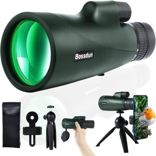 BOSSDUN 10-30X50 Zoom Monocular Telescope High Power, BAK-4 Prism HD Monoculars