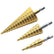 Titanium Plating Step Drill Bit Set High-Speed Reaming Pagoda Sawtooth Set DIY & Home Tools