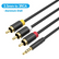 1.5m 4 Pole 3.5mm AUX to 3RCA AV Cables