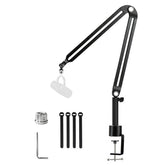 Microphone Boom Arm Stand Compatible with HyperX QuadCast, Rode and Blue Yeti Party Effects
