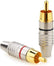 Gold Plated Speaker Phono Adapter RCA Male to 2 Screw Terminal RCA270 Solderless AV Adapters
