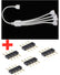 4Pin 1 to 2 3 4 Splitter Cable Cord Connector For RGB 5050 3528 LED Strip Lights Party Effects