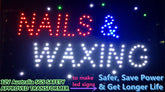 NAILS & WAXING LED NEON SIGN 55cm*33cm Ready-Made LED Signs