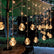 Solar Moon and Stars Party LED Curtain lights w/ Remote Outdoor Gear