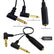 1/4 inch Splitter 6.35mm TRS Stereo Female to 90 Degree Dual 6.35mm Mono TS Male