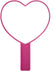 Heart Shaped Hand Held Mirror Home Essentials