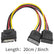 20cm Sata 15-pin Male to Dual Sata Female Cable for Hard Drive PC Accessories