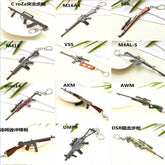 CSGO game AK47 M16 98K UMP9 Gun Key chain 12cm Keyring Home Essentials