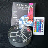 4 Inch RGB 9 LED Light 3AA Battery Powered Pedestal Base Party Effects