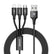 Baseus 1.2m 3 in 1 charging cable For Dual Iphone Ipad and Micro-USB Car Accessories