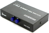 2 Ports VGA 2 In 1 Out Switcher Converter Box AV Adapters