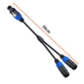 1 Male to 2 Female Speakon Splitter Cable AV Cables