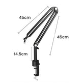 Microphone Boom Arm Stand Compatible with HyperX QuadCast, Rode and Blue Yeti Party Effects