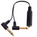 1/4 inch Splitter 6.35mm TRS Stereo Female to 90 Degree Dual 6.35mm Mono TS Male