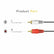 Gold Plated 2 RCA to 2 RCA Male To Male AV Cables