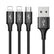 Baseus 1.2m 3 in 1 charging cable For Dual Iphone Ipad and Micro-USB Car Accessories