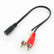 3.5mm AUX Female To 2 RCA Male Aux Auxiliary Stereo Audio AV Adapters