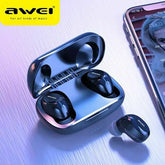 AWEI T20 Wireless Earbuds QS58 Headphones with Noise Cancelling Mobile Accessories