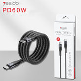 PD 60W USB C to Type C Charging Data Cable Fast Charger For iPhone Samsung Mobile Accessories