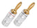 Gold Plated 4mm Banana Plugs for Speaker Wire AV adapters