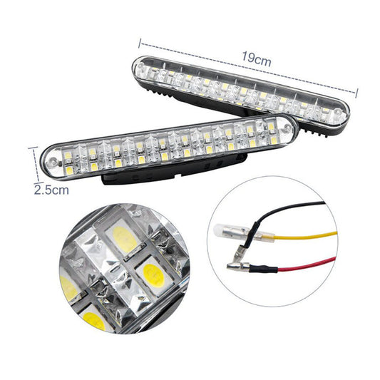 30 LED Car Daytime Running Light (HS65) Daylight w/ Amber Turn ...