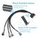 27cm SATA 15Pin to 2/3/4 Way 3 Pin/4 Pin For PC Fan PC Accessories