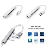 4-Port USB 3.0 & Type C HUB PC Accessories