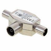 2Way PAL TV Aerial Coaxial Antenna Signal Splitter T06 TV Accessories