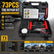 73PCS Tire Repair Kit Heavy Duty Emergency Puncture Repair Automotive Tools