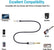 EVERTECH 3.5mm to 6.35mm Stereo 6.5mm 1/4 inch Amplifier Guitar Fabric AV Cables