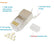 100Pcs Of RJ45 Cat7 & Cat6A Pass Through Connectors Data & Communication