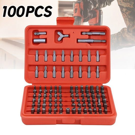 100Pcs Screwdriver Bit Set Metal Hex Driver Kit for Repair DIY Electronics Car Tool