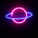 USB Powered 30x17cm Planet Ready-Made LED Signs