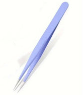 Purple Stainless Steel Lash Tweezers Straight And Curved Tip DIY & Home Tools