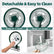 Portable 360° Mini Fan Auto Moving Head Rechargeable USB Table Car Fan