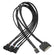 27cm SATA 15Pin to 2/3/4 Way 3 Pin/4 Pin For PC Fan PC Accessories