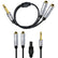 6.35mm Mono TS Guitar Signal Audio Y Splitter Cable 1/4 Mono Male to Dual Female AV Adapters