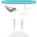 White 60W DC 5.5x2.1mm Male to Female Extension Cord CCTV Camera Accessories
