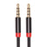 4 Pole 3.5mm Stereo Aux Male to Male Fabric Cable AV CABLES