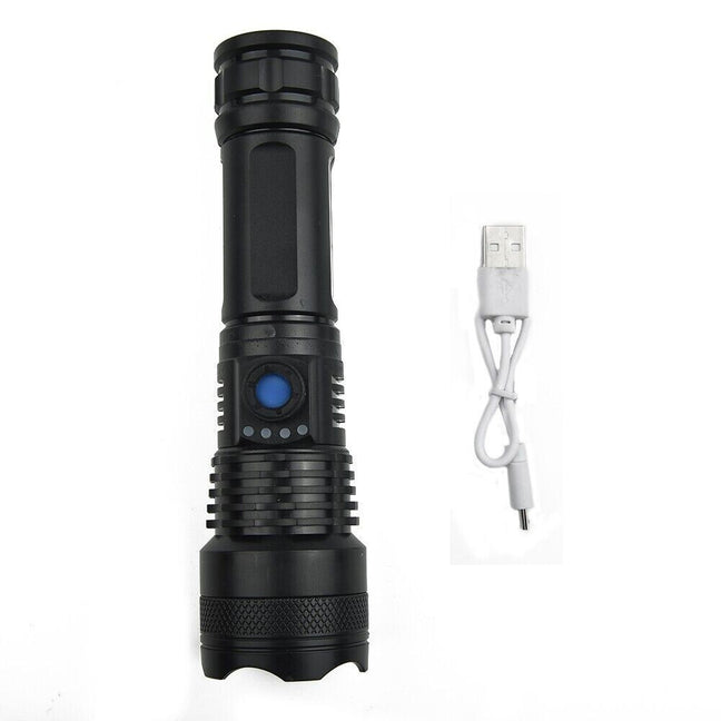 P50 LED Flashlight (RS20) Super Bright Torch USB Rechargeable Zoom La ...