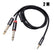 EVERTECH 3.5mm 1/8" TRS Stereo to Dual 6.35mm 1/4" TS Mono Y Splitter AV Cables