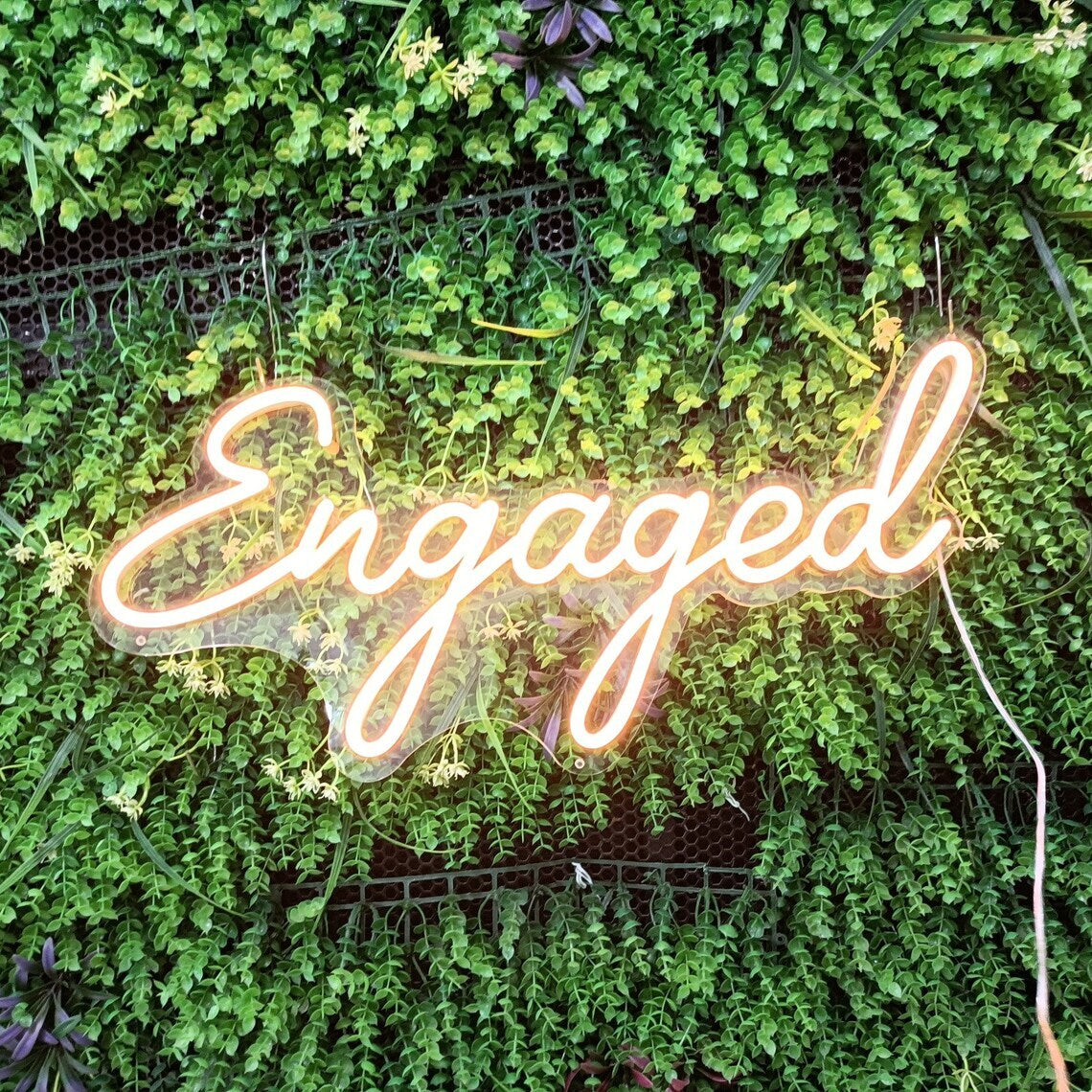 Engaged LED Neon Lights Large Sign Board Party Wedding Event Decor 12 ...