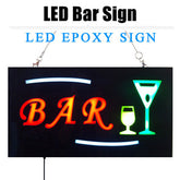 BAR LED Neon sign LED Sign 43cm x 23cm with 12V Power Adapter & Chain Ready-Made LED Signs