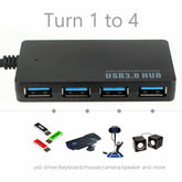 4 USB Ports 3.0 Hub PC Accessories