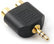 3.5mm Aux Male to 2 RCA Female Adaptor (M94)