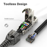 Reusable Cat7 Cat6a Tool Free Rj45 Termination Plug Data & Communication